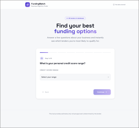 Business Funding Path Finder — app screenshot