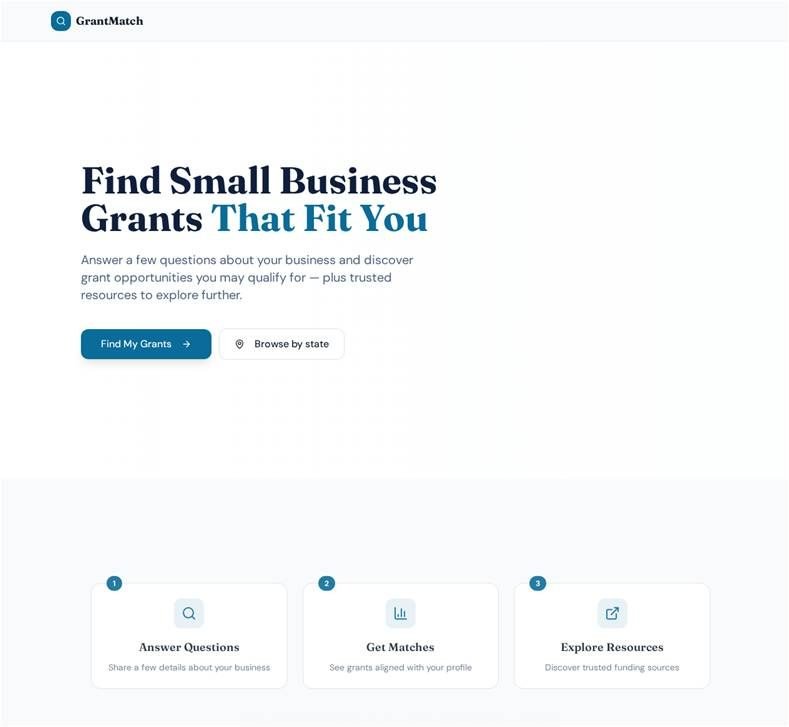 GrantMatch — app screenshot
