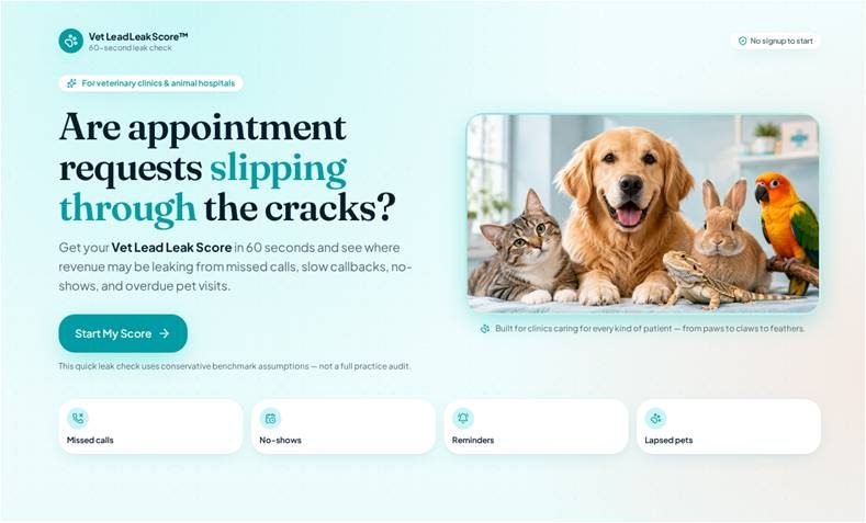 Vet Lead Leak Score — app screenshot